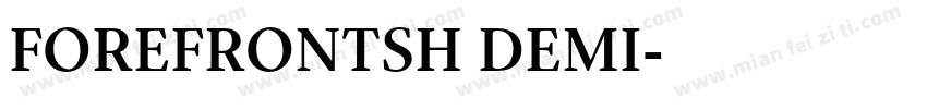 FOREFRONTSH DEMI字体转换